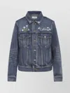 Celine Vintage Inspired Denim Jacket Pockets In Blue