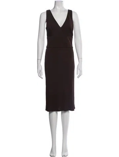Pre-owned Celine Vintage Knee-length Dress In Brown
