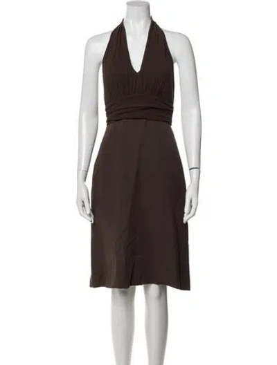 Pre-owned Celine Vintage Knee-length Dress In Brown