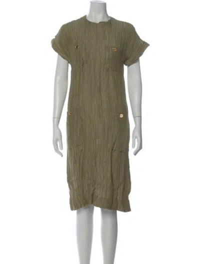 Pre-owned Celine Vintage Knee-length Dress In Green