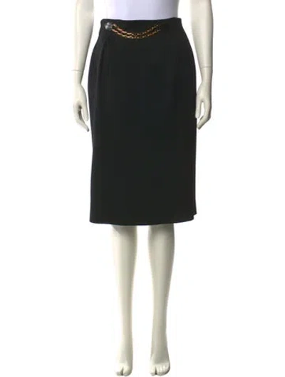 Pre-owned Celine Vintage Knee-length Skirt In Black