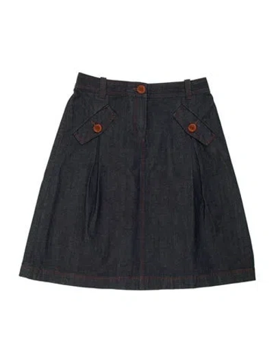 Pre-owned Celine Vintage Knee-length Skirt In Blue