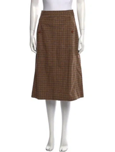 Pre-owned Celine Vintage Knee-length Skirt In Brown