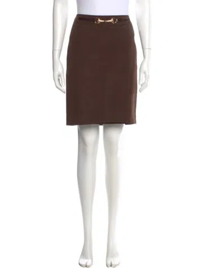 Pre-owned Celine Vintage Knee-length Skirt In Brown