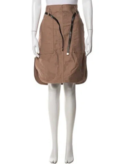 Pre-owned Celine Vintage Knee-length Skirt In Brown