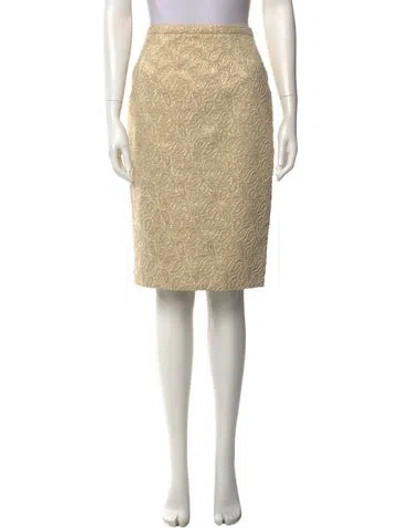 Pre-owned Celine Vintage Knee-length Skirt In Gold