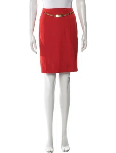 Pre-owned Celine Vintage Knee-length Skirt In Red
