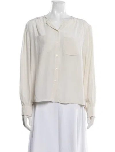 Pre-owned Celine Vintage Late 1970's - Early 1980's Blouse In Neutrals