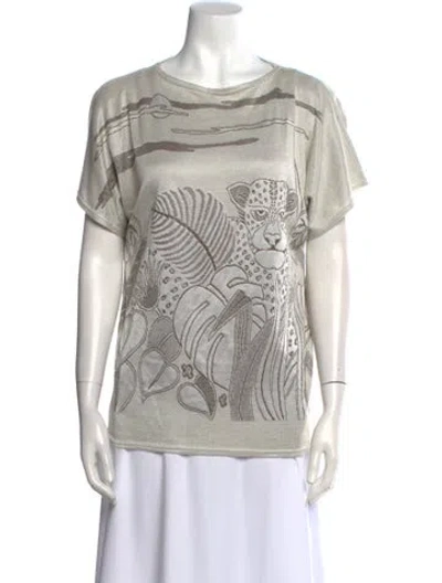 Pre-owned Celine Vintage Late 1970's - Early 1980's T-shirt In Neutral