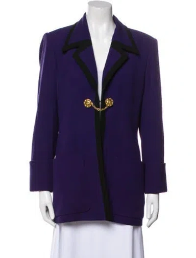 Pre-owned Celine Vintage Late 1980's - Early 1990's Blazer In Purple