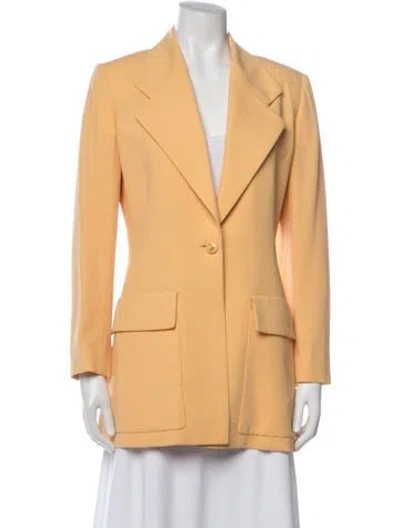 Pre-owned Celine Vintage Late 1980's - Early 1990's Blazer In Yellow