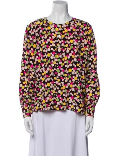 Pre-owned Celine Vintage Late 1980's - Early 1990's Blouse In Black