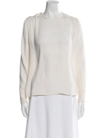 Pre-owned Celine Vintage Late 1980's - Early 1990's Blouse In Neutral