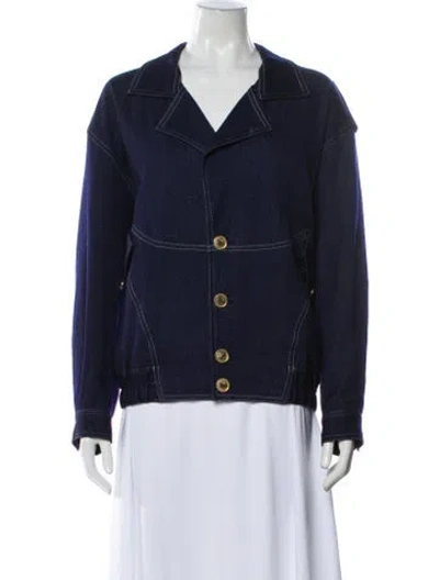Pre-owned Celine Vintage Late 1980's - Early 1990's Denim Jacket In Blue
