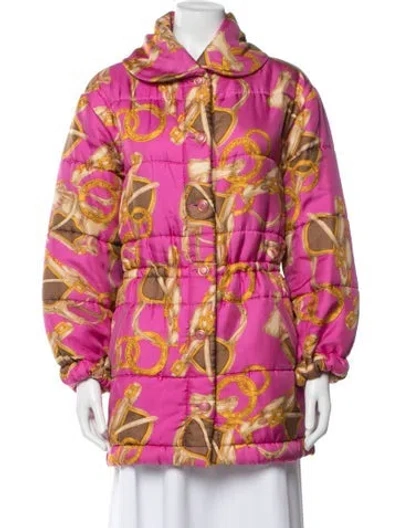 Pre-owned Celine Vintage Late 1980's - Early 1990's Down Coat In Pink