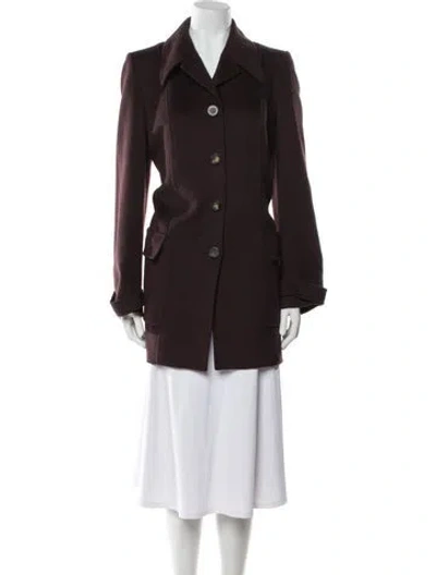 Pre-owned Celine Vintage Late 1980's - Early 1990's Peacoat In Brown