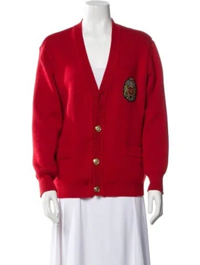 Pre-owned Celine Vintage Late 1980's - Early 1990's Sweater In Red