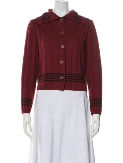 Pre-owned Celine Vintage Late 1980's - Early 1990's Sweater In Red