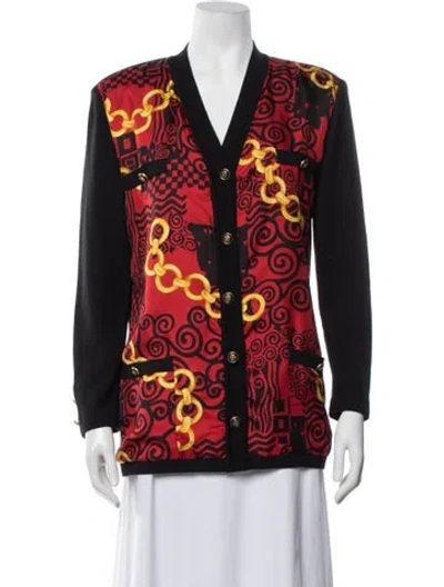 Pre-owned Celine Vintage Late 1980's - Early 1990's Sweater In Red