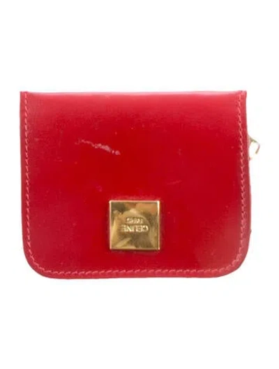 Pre-owned Celine Vintage Late 1980's - Early 1990's Wallet In Red