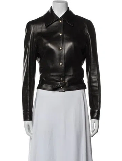 Pre-owned Celine Vintage Late 1990's - Early 2000's Biker Jacket In Brown