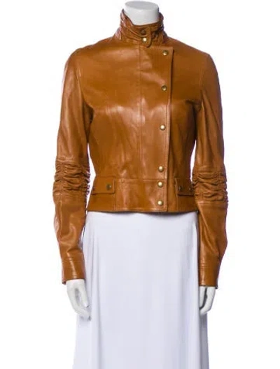 Pre-owned Celine Vintage Late 1990's - Early 2000's Biker Jacket In Neutral