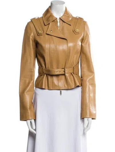Pre-owned Celine Vintage Late 1990's - Early 2000's Biker Jacket In Neutral