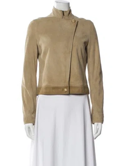Pre-owned Celine Vintage Late 1990's - Early 2000's Biker Jacket In Neutrals