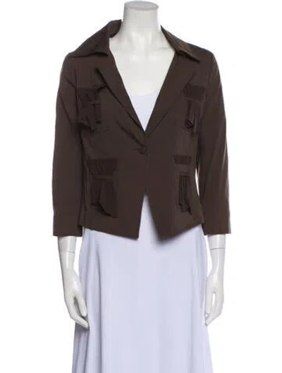 Pre-owned Celine Vintage Late 1990's - Early 2000's Blazer In Brown