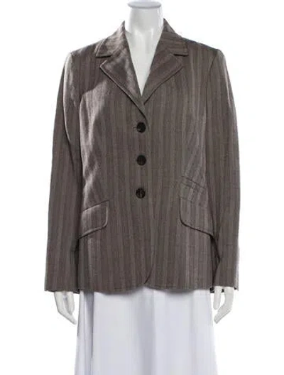 Pre-owned Celine Vintage Late 1990's - Early 2000's Blazer In Brown/red