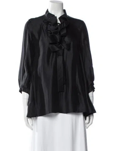 Pre-owned Celine Vintage Late 1990's - Early 2000's Blouse In Black