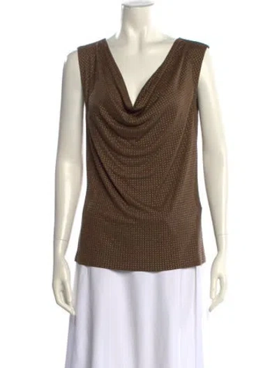 Pre-owned Celine Vintage Late 1990's - Early 2000's Blouse In Brown