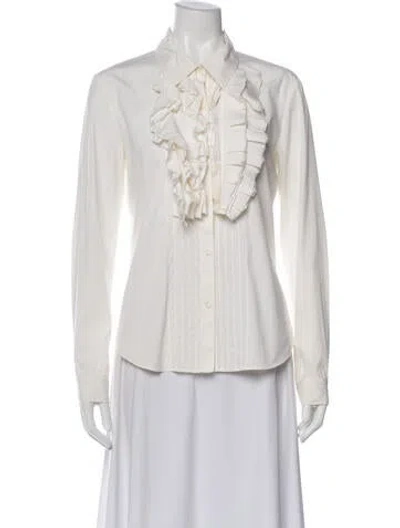 Pre-owned Celine Vintage Late 1990's - Early 2000's Blouse In Neutral