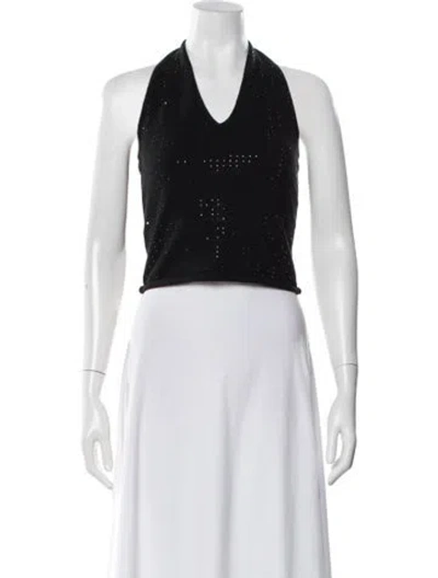 Pre-owned Celine Vintage Late 1990's - Early 2000's Crop Top In Black