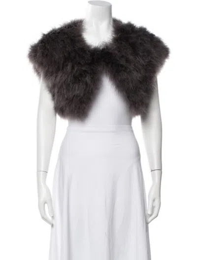 Pre-owned Celine Vintage Late 1990's - Early 2000's Fur Jacket In Grey