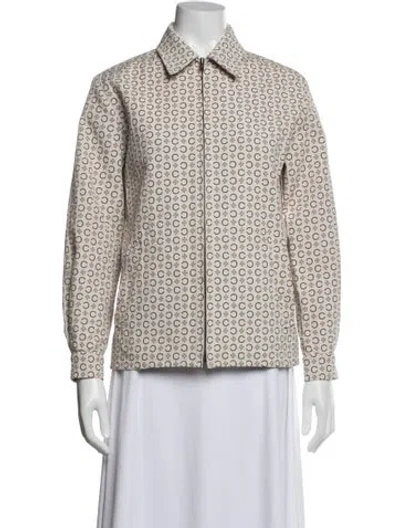 Pre-owned Celine Vintage Late 1990's - Early 2000's Jacket In Neutrals