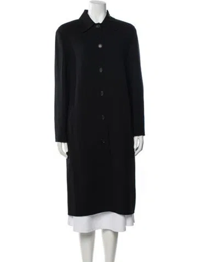 Pre-owned Celine Vintage Late 1990's - Early 2000's Peacoat In Black