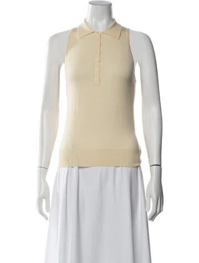Pre-owned Celine Vintage Late 1990's - Early 2000's Polo In Yellow
