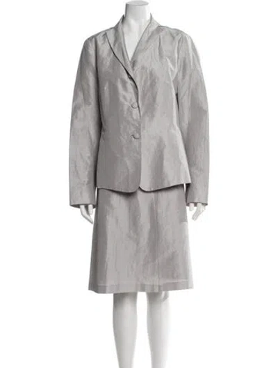 Pre-owned Celine Vintage Late 1990's - Early 2000's Skirt Suit In Grey