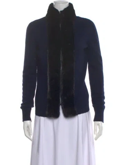 Pre-owned Celine Vintage Late 1990's - Early 2000's Sweater In Blue