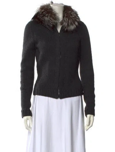 Pre-owned Celine Vintage Late 1990's - Early 2000's Sweater In Gray