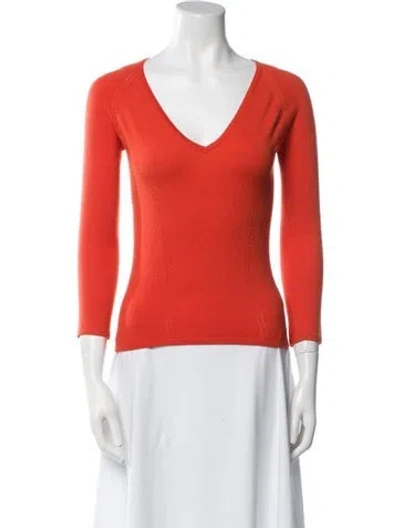 Pre-owned Celine Vintage Late 1990's - Early 2000's Sweater In Orange
