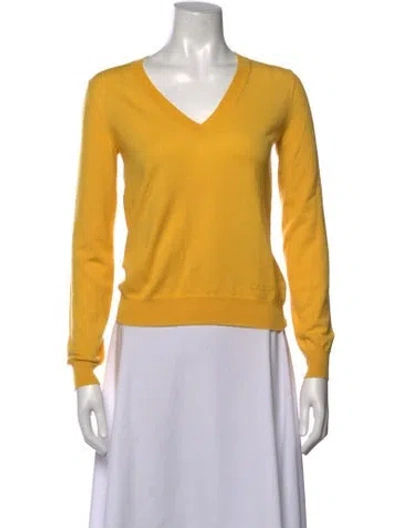 Pre-owned Celine Vintage Late 1990's - Early 2000's Sweater In Yellow
