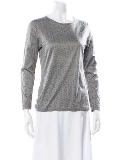 Pre-owned Celine Vintage Late 1990's - Early 2000's Top In Gray
