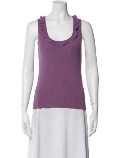 Pre-owned Celine Vintage Late 1990's - Early 2000's Top In Purple
