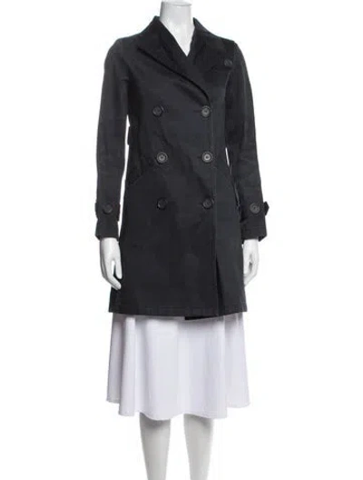 Pre-owned Celine Vintage Late 1990's - Early 2000's Trench Coat In Blue