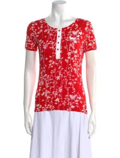 Pre-owned Celine Vintage Late 1990's - Early 2000's T-shirt In Red