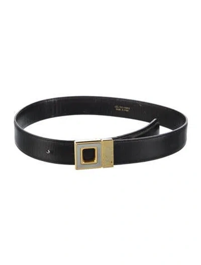 Pre-owned Celine Vintage Leather Belt In Black