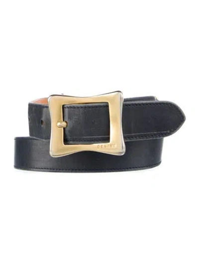 Pre-owned Celine Vintage Leather Belt In Blue