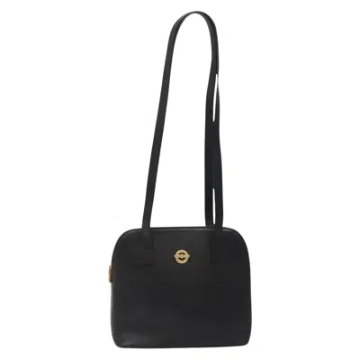 Pre-owned Celine Vintage Leather Shoulder Bag () In Black